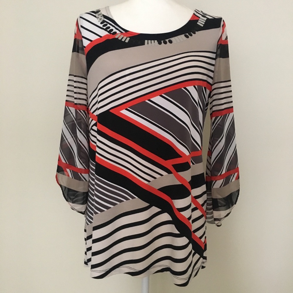 Alfani Multi color Blouse Size S